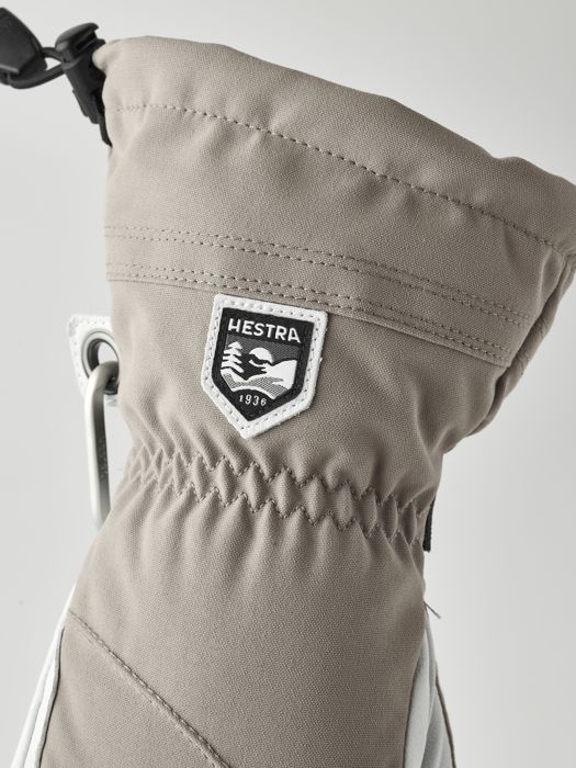 Hestra Heli Ski Female 5-Finger Khaki / Offwhite
