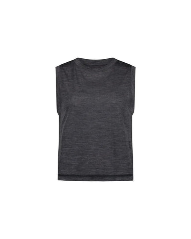 Mons Royale Zephyr Merino Tencel™ Boxy Tank – Smoke