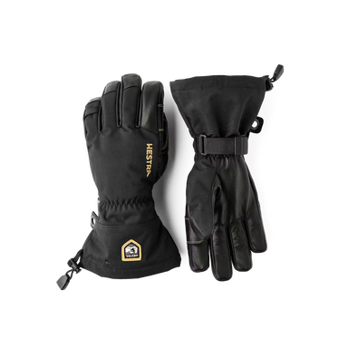 Hestra Army Leather Gore-Tex Heli Ski 5-Finger Skihandsker – Black