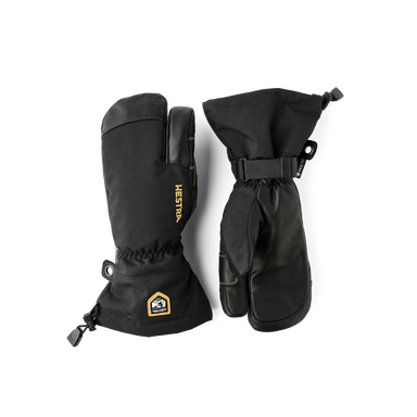 Hestra Army Leather Gore-Tex Heli Ski 3-Finger Skihandsker – Black