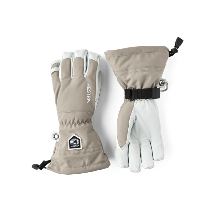 Hestra Army Leather Heli Ski 5-Finger Khaki