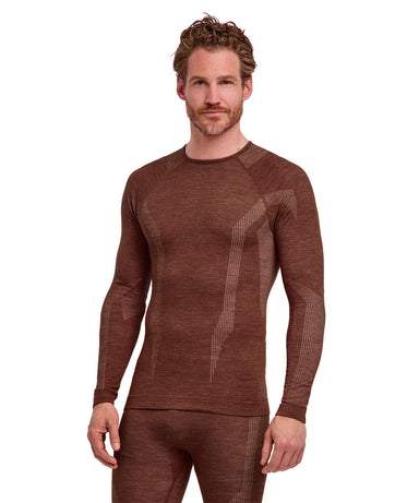 FALKE WoolTech Longsleeve Men – Chestnut