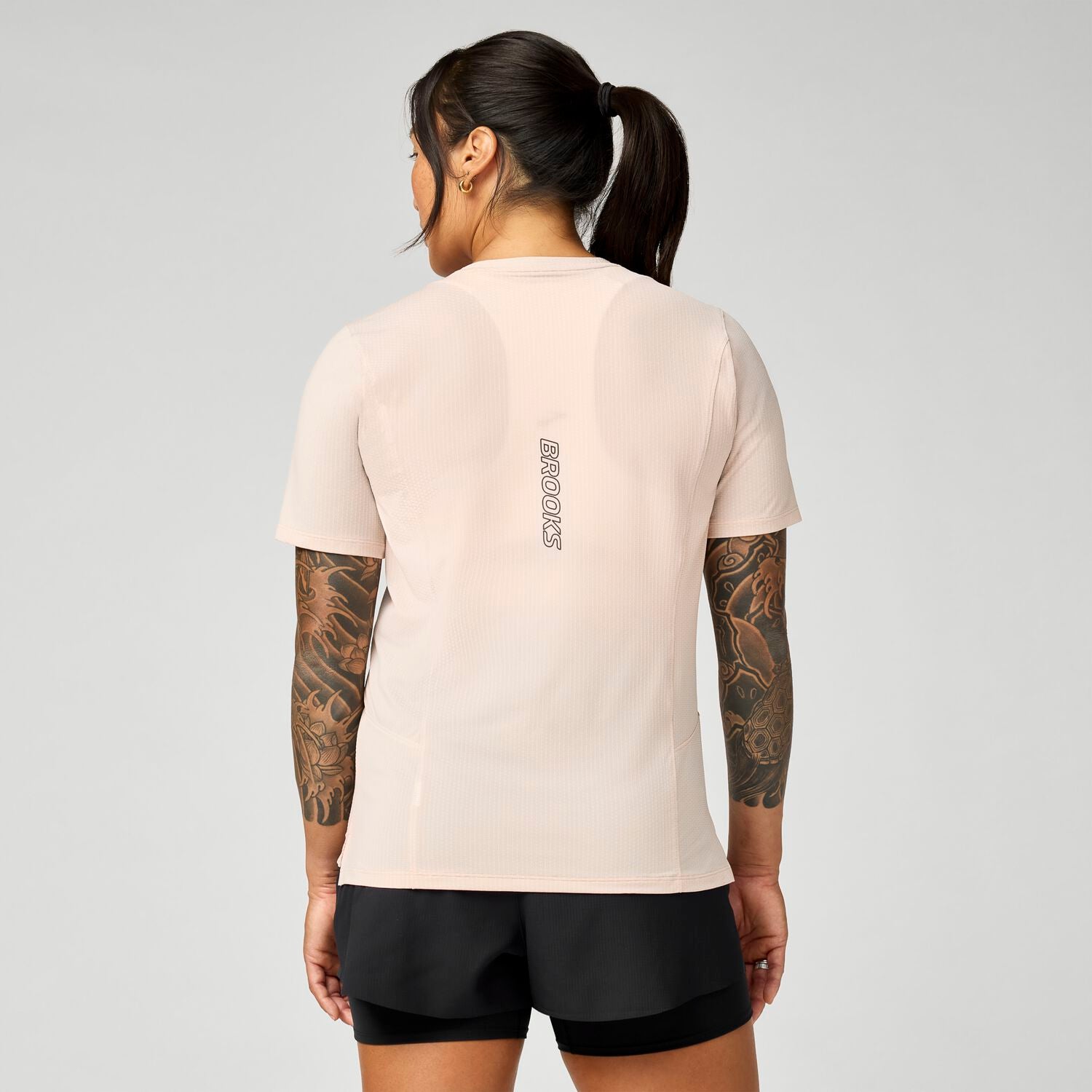Brooks High Point Short Sleeve 2.0 - Dame - Rose Dust