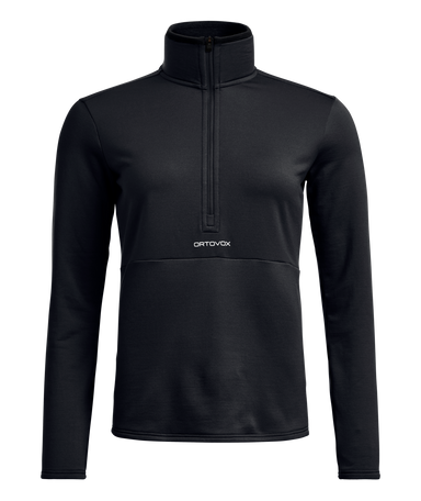 ORTOVOX FLEECE LIGHT ZIP NECK W – Black Raven