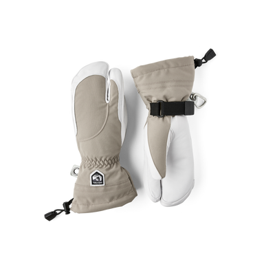 Hestra Heli Ski Female 3-Finger Khaki / Offwhite