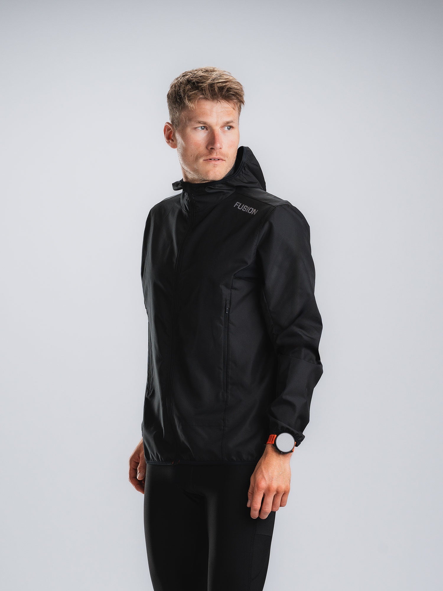 Fusion Mens TEMPO! TWO Run Jacket - Black