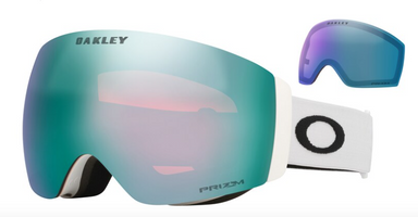Oakley Flight Deck Pro M (2 x linser) – Matte White / PRIZM SAPPHIRE & PRIZM ICED