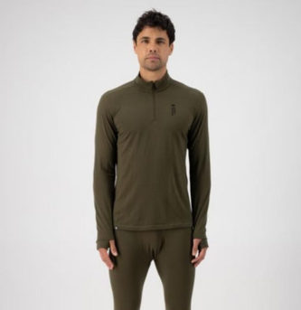 Mons Royale Cascade Merino Flex 200 LS Men – Dark Olive