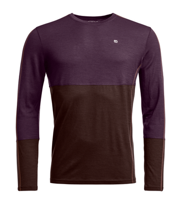 Ortovox Rock 'N' Wool baselayer trøje Men – Dark Wild Berry