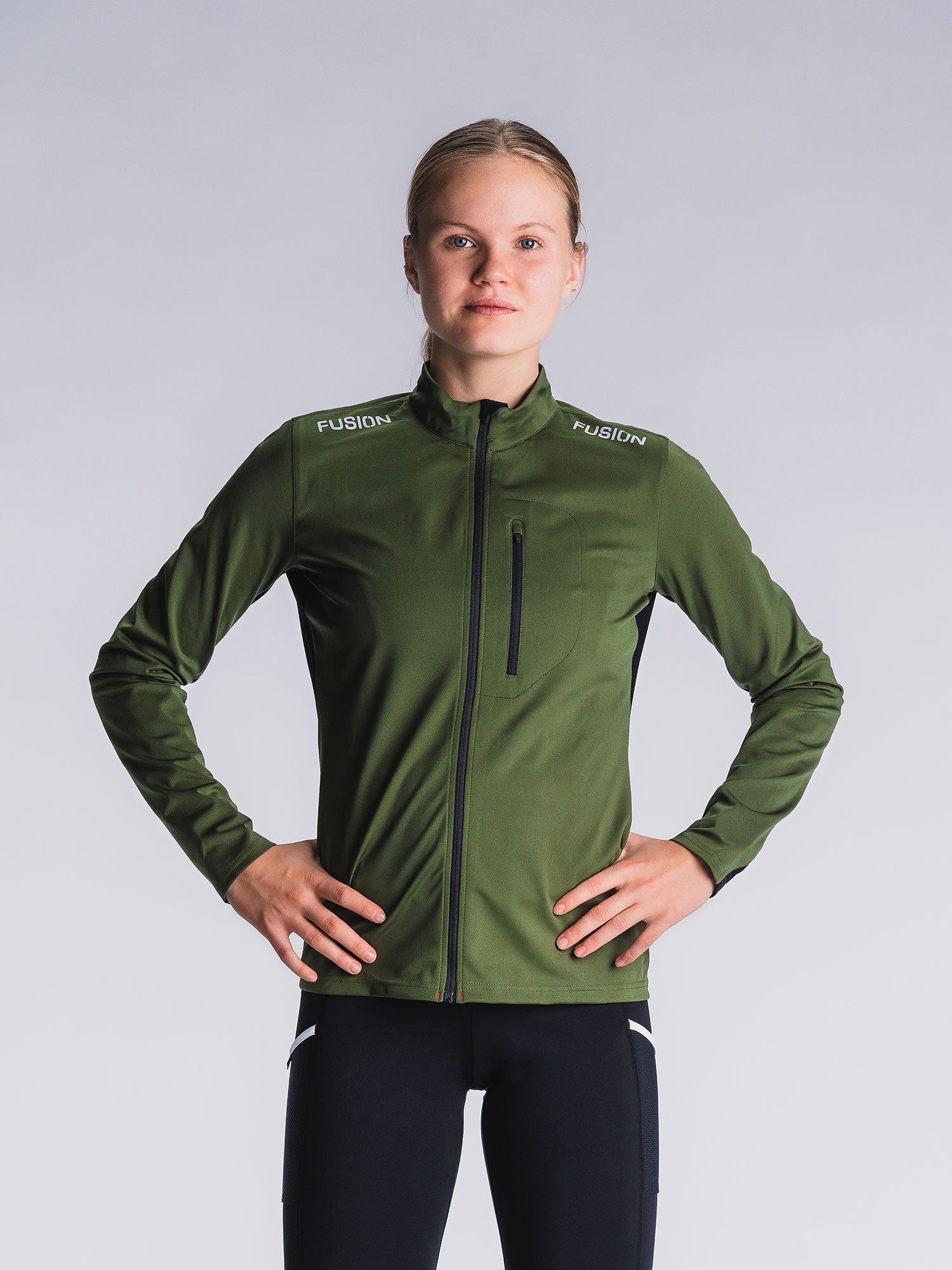 Fusion Womens S2 Run Jacket - Green