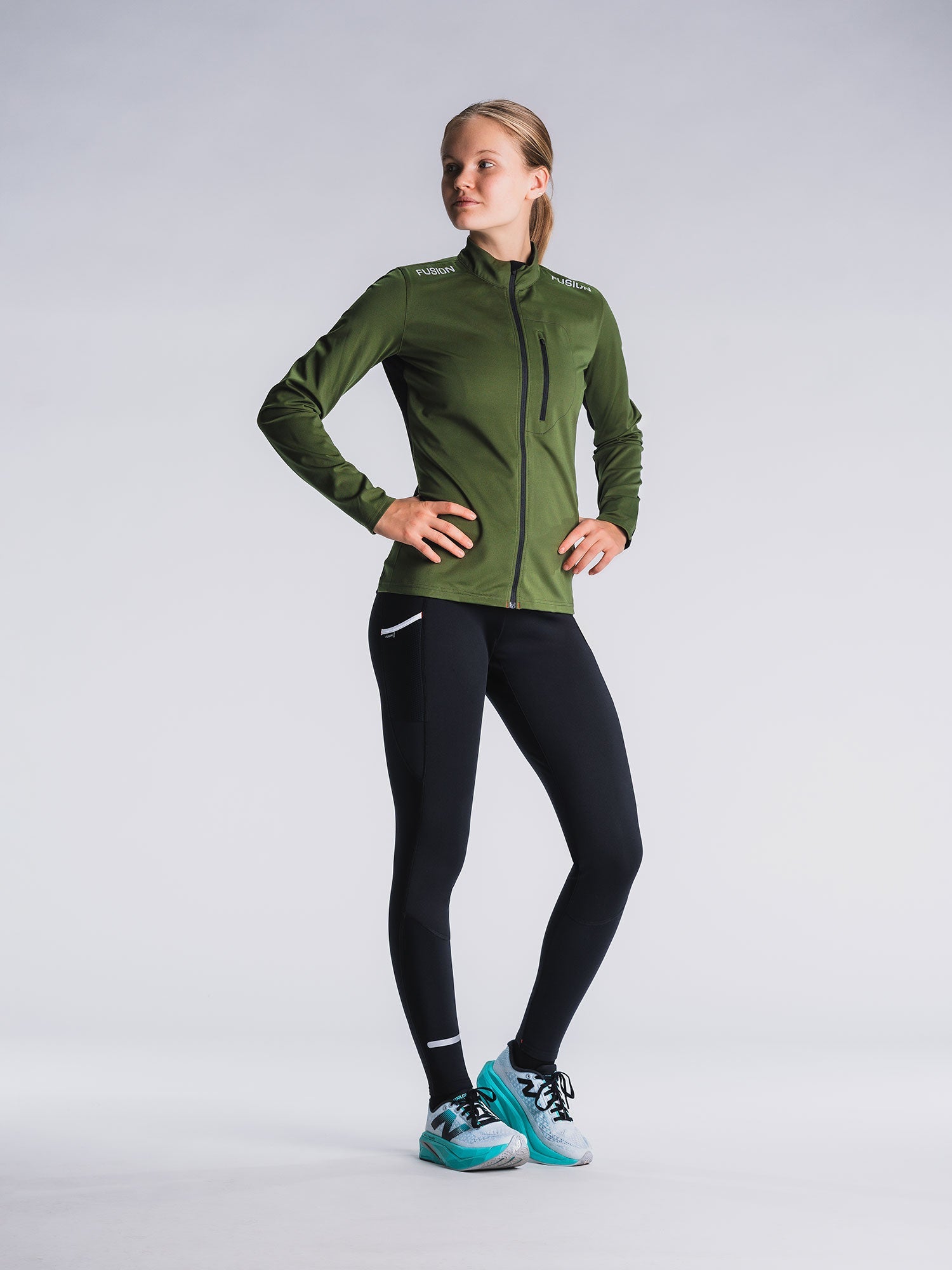 Fusion Womens S2 Run Jacket - Green
