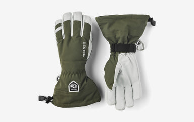 Hestra Army Leather Heli Ski 5-Finger Skihandsker – Olive