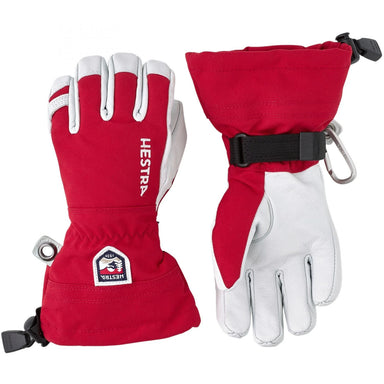 Hestra Army Leather Heli Ski Jr 5-finger – Rød