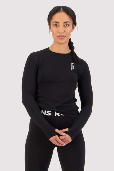 MONS Royale Cascade Merino Flex 200 LS Women – Black