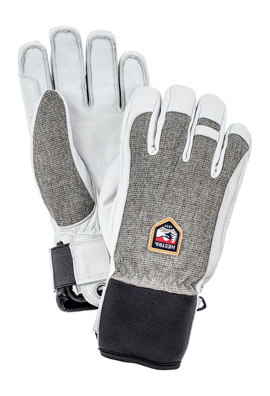 Hestra Army Leather Patrol 5-Finger Skihandsker – Light grey