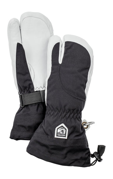 Hestra Heli Ski Female 3-Finger Skihandsker – Black / Offwhite