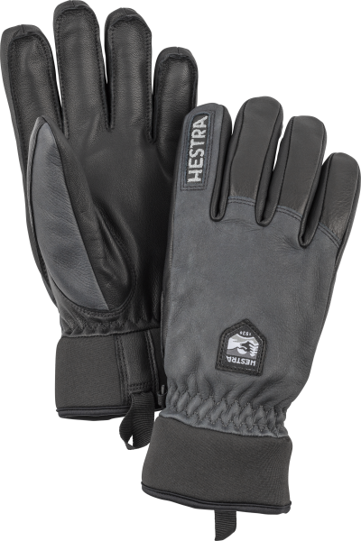 30800 - Grå / Svart Army Leather Wool Terry - 5 finger