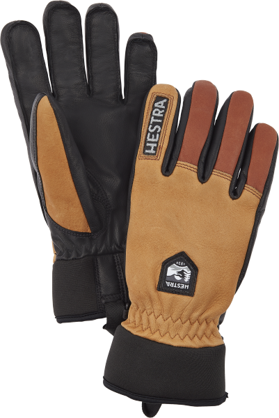 Army Leather Wool Terry - 5 finger - Kork / Brun