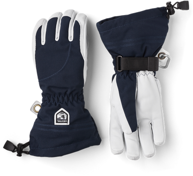 Hestra Heli Ski Female 5-Finger Skihandsker – Navy / Offwhite