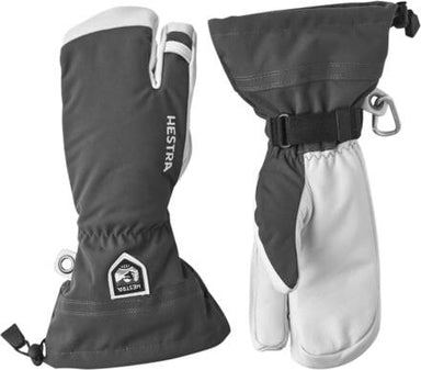 Hestra Army Leather Heli Ski 3-Finger Skihandsker – Grey